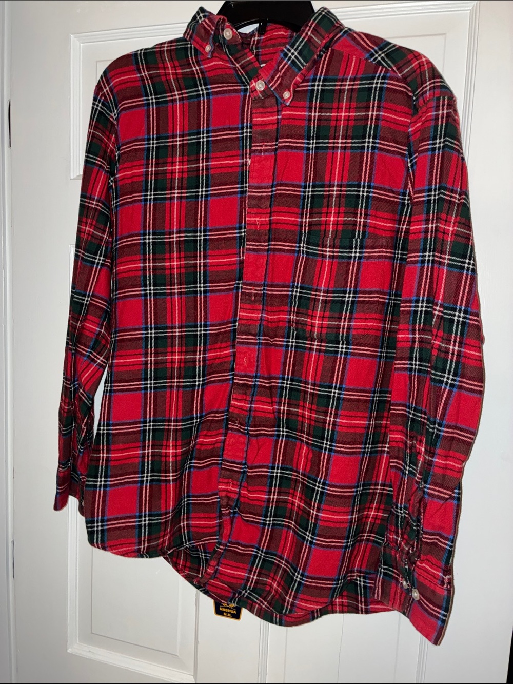 Club Room Red and Black Plaid Button-Down Shirt
